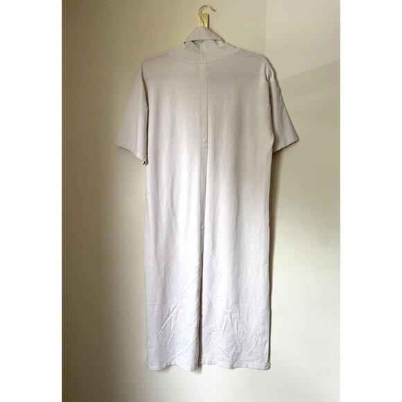 Lululemon Women's LA Funnel Neck Short Sleeve T-Shirt Dress in White Opal Size 6 - Picture 3 of 6